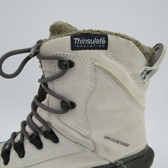 Salomon Thinsulate Winter Snow Boots Beige Women's Size 8.5 Waterproof EUC - Picture 4 of 11